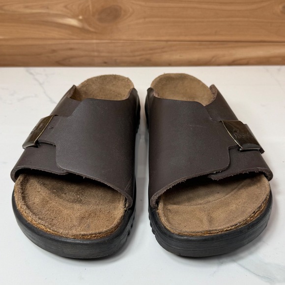 Betula by Birkenstock Leather Slides Adjustable Buckle Sandals Size EU 36 - US 5 - Picture 8 of 12